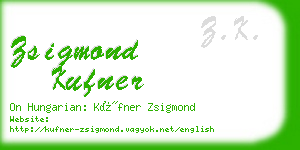 zsigmond kufner business card